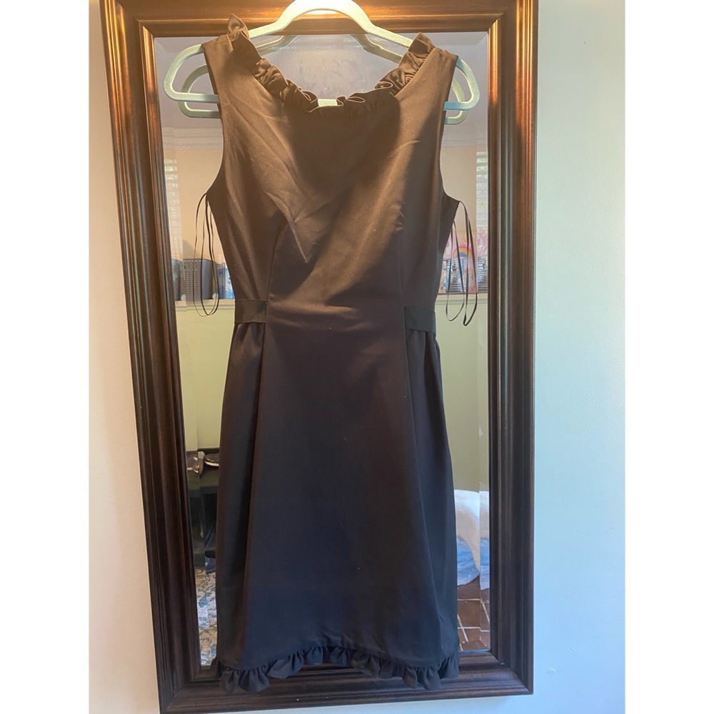 French Connection Black Cocktail Ruffle Dress